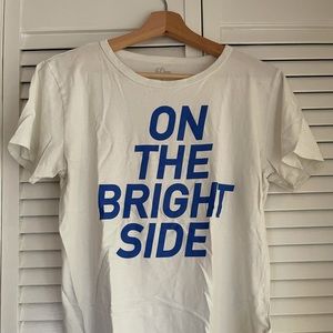 J. Crew graphic tee shirt “On The Bright Side” M
